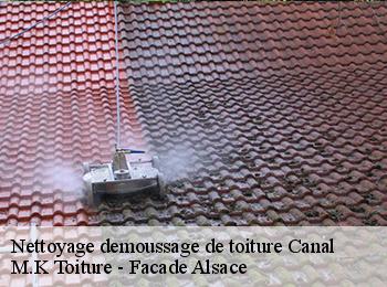 Nettoyage demoussage de toiture canal-67120 M.K Toiture - Facade Alsace